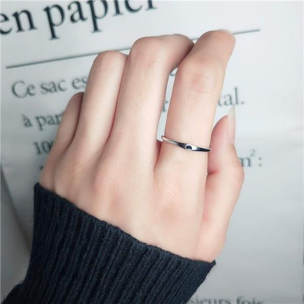 Simple Carve Heart Wedding Band Promise Ring